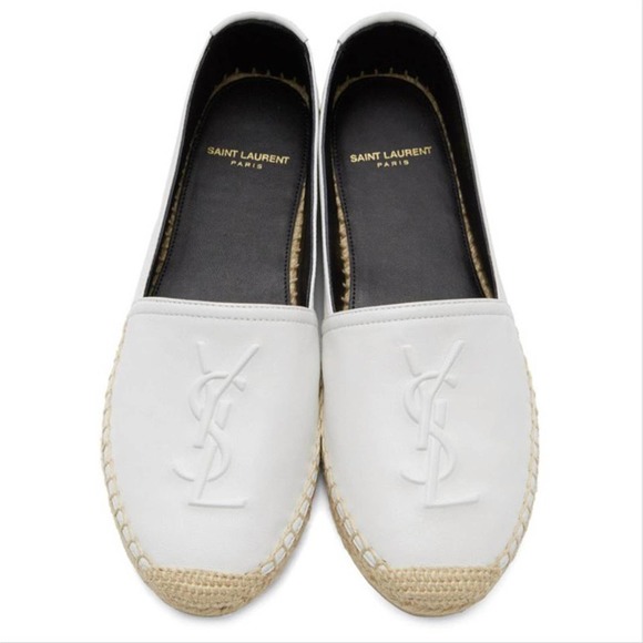 YSL logo embossed leather espadrilles - Picture 1 of 6